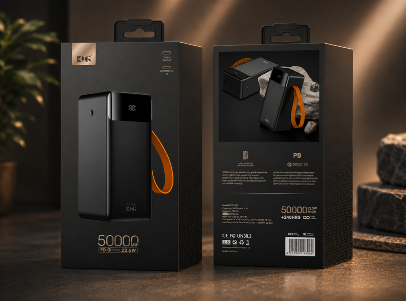 Павербанк King Power KPG-508 50000mAh 22.5W PD/QC3.0 Чорний KPG508 фото