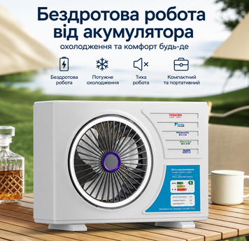 Портативний кондиціонер 5 швидкостей, 3 режими освітлення / Настільний вентилятор з підсвічуванням / Портативний міні-охолоджувач USB Jam1866 фото