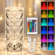 Настільна акумуляторна лампа з пультом 22см нічник Троянда з пультом RGB Crystal Rose CRR22 фото 4